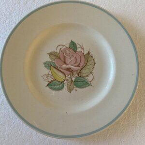 Vintage Susie Cooper  China Patricia Rose Green  Ring Salad Plate 8”